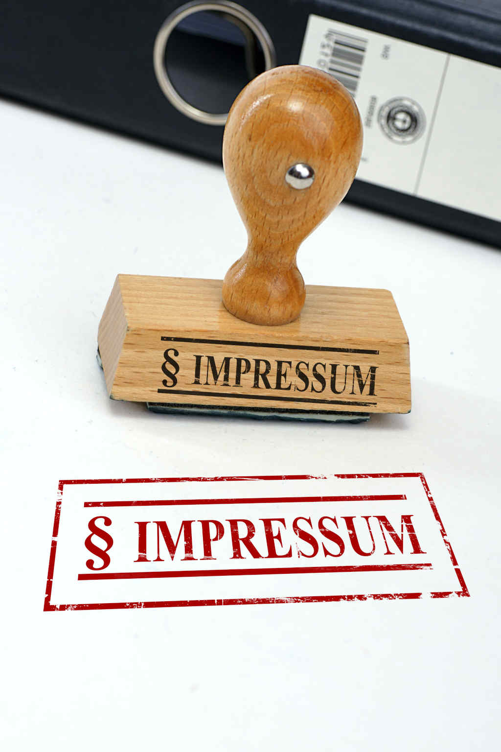 Stempel mit Schriftzug Impressum